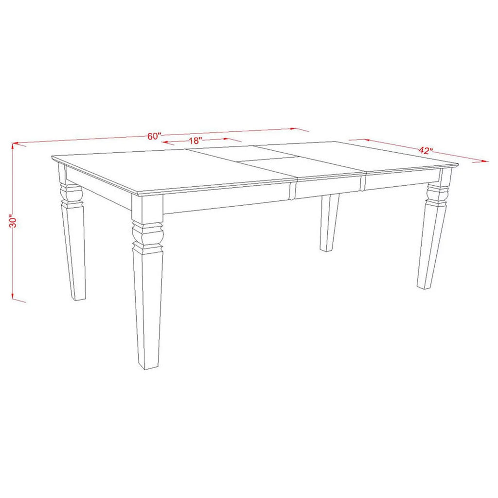 7 Piece Wood Dining Table Set K6393