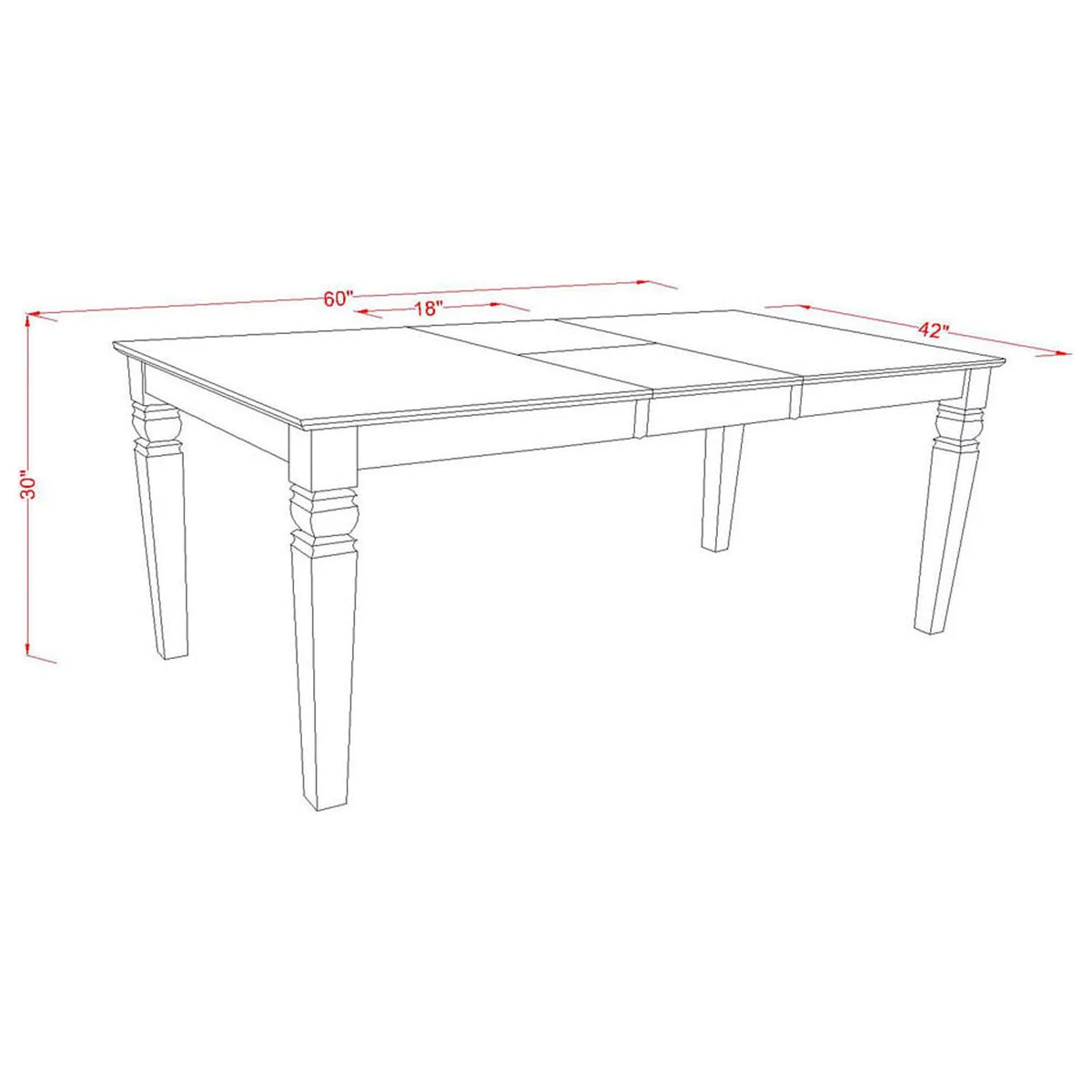 7 Piece Wood Dining Table Set K6393