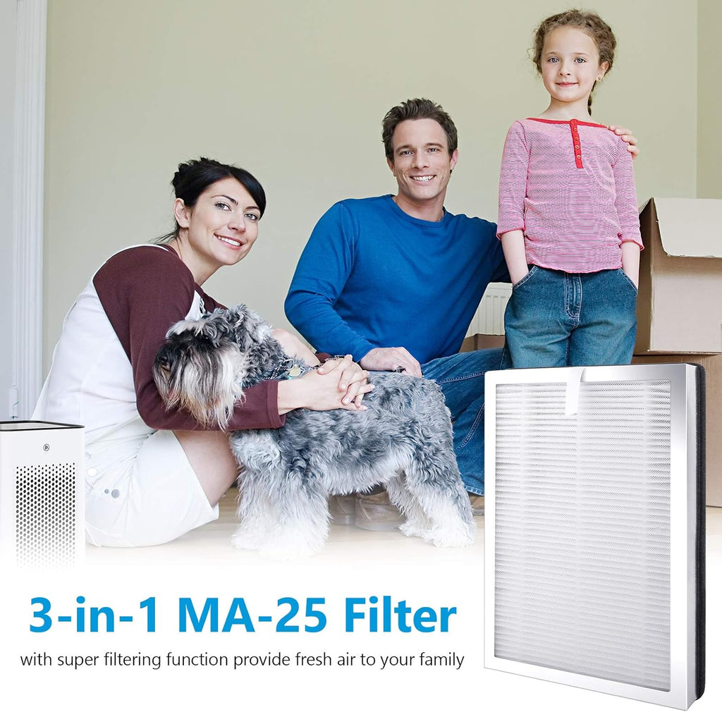 4 Pack H13 True HEPA Activated Carbon Replacement Filters R8271