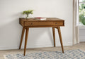 Solid Wood Computer Desk with One Drawer, Castanho Brown I172214