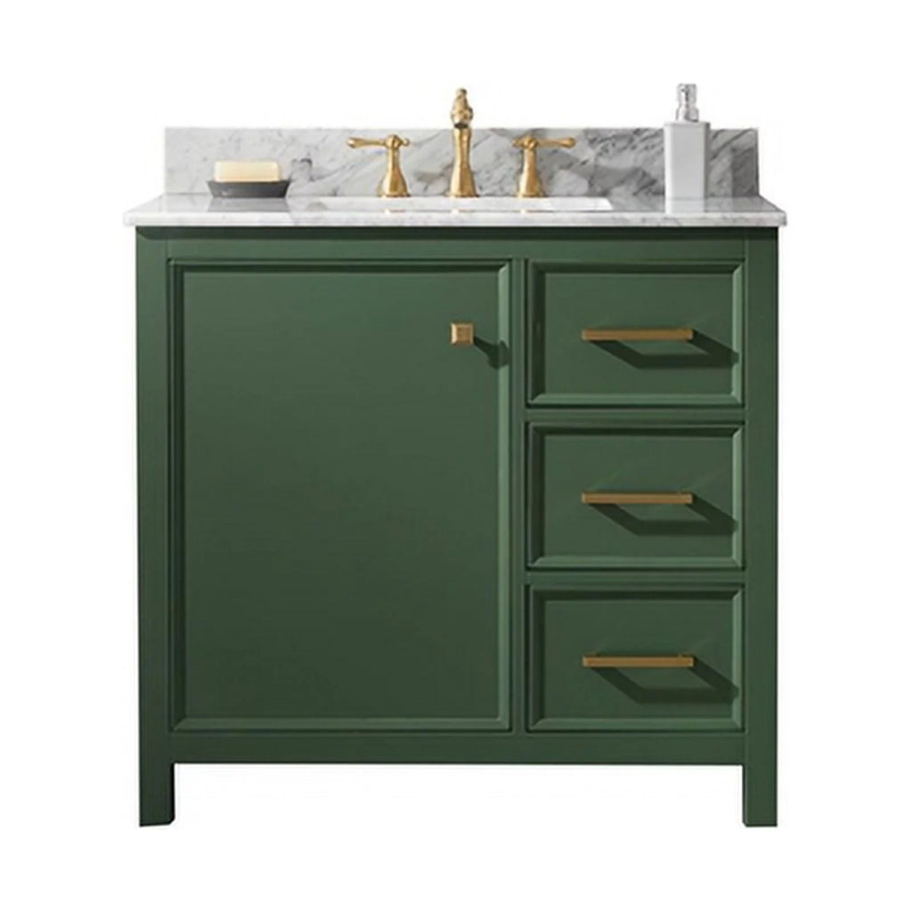 36" Green Wood Sink Vanity Cabinet W775