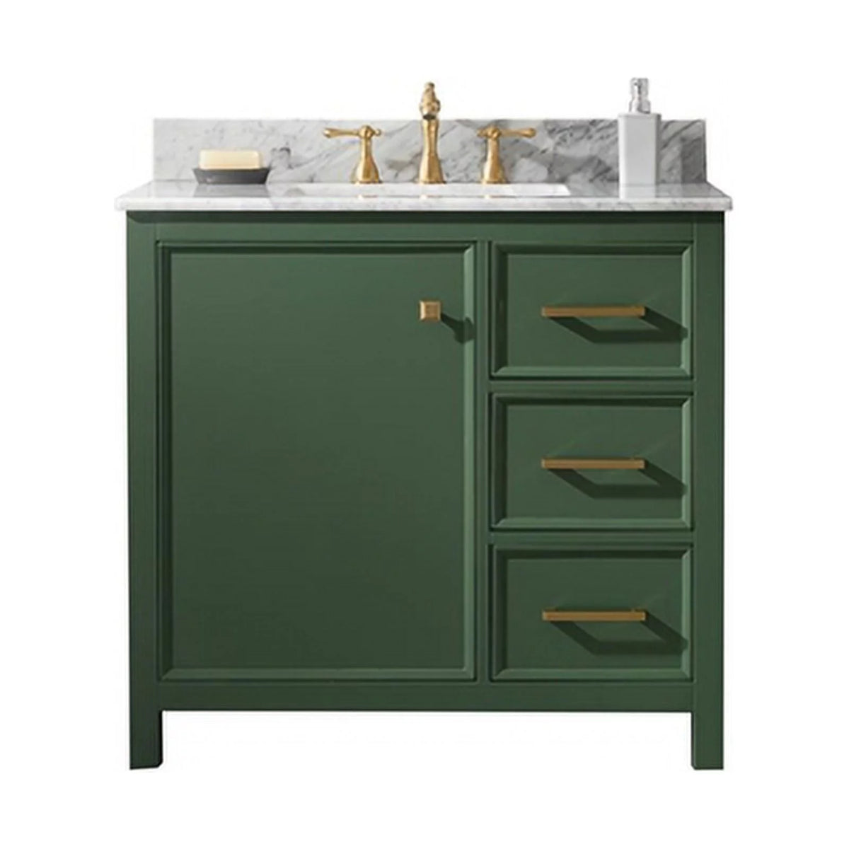 36" Green Wood Sink Vanity Cabinet W775