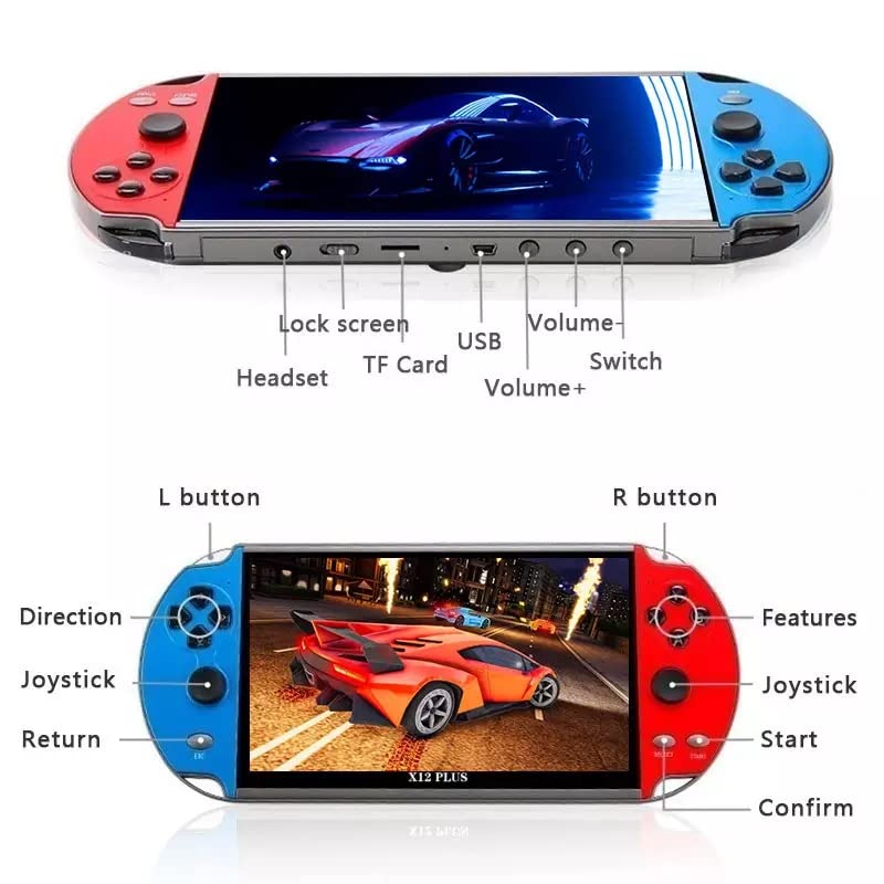 16GB Retro Handheld Games Player 7 Inch Video Game Console K60377