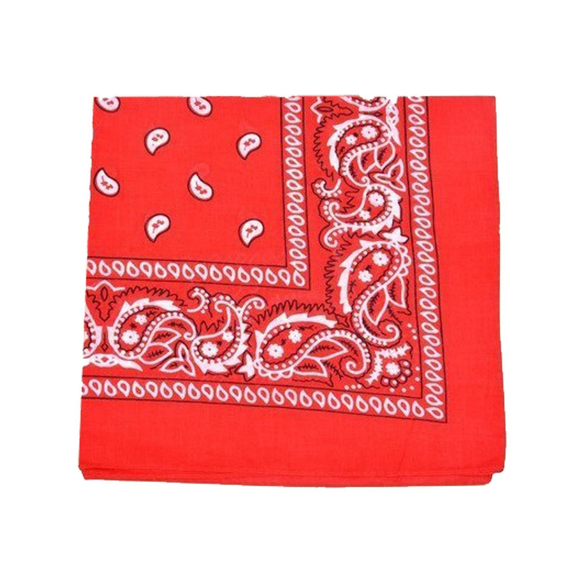 Red Paisley 100% Polyester Bandanas 50 Pack F780
