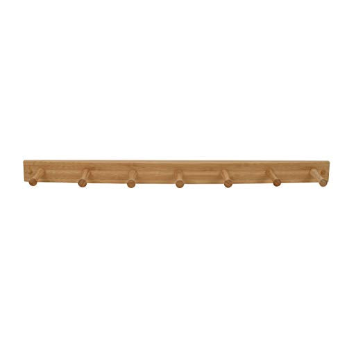 7-Hook Bamboo Wall-Mounted Hat Organizer & Coat Hanger G735894