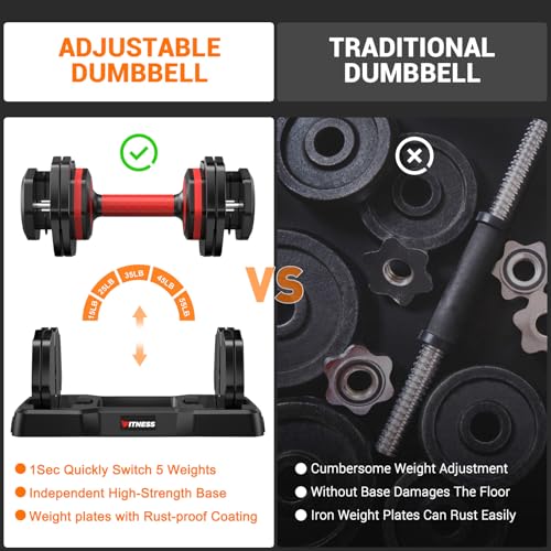 Set of 2 Adjustable Dumbbells with Anti-Slip Texture Handle R272204