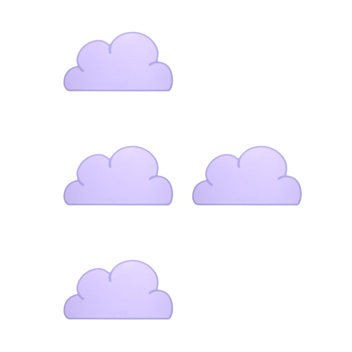 Purple Silicone Pet Placemat Mats Set of 4 I9021