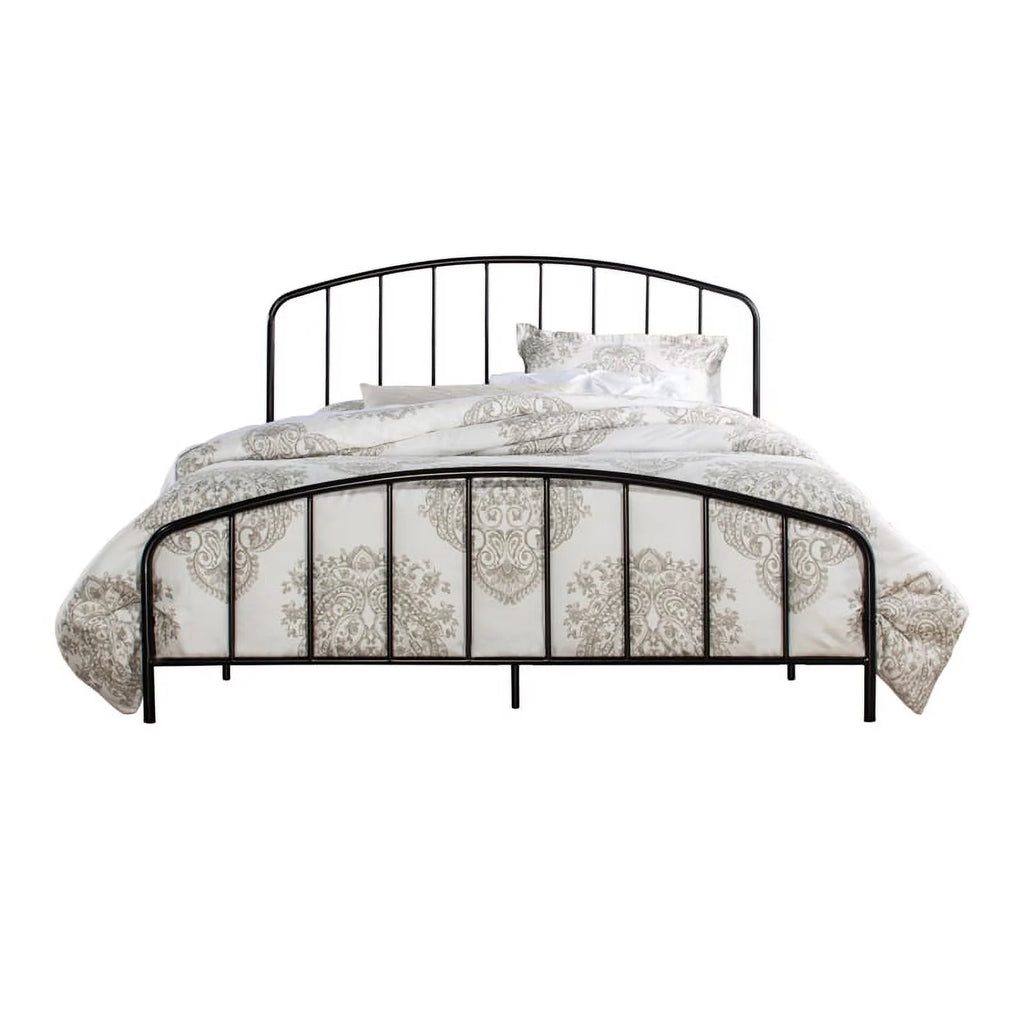 Metal Full Bed with Arched Spindle Design Black S65904