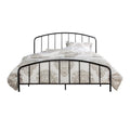Metal Full Bed with Arched Spindle Design Black S65904