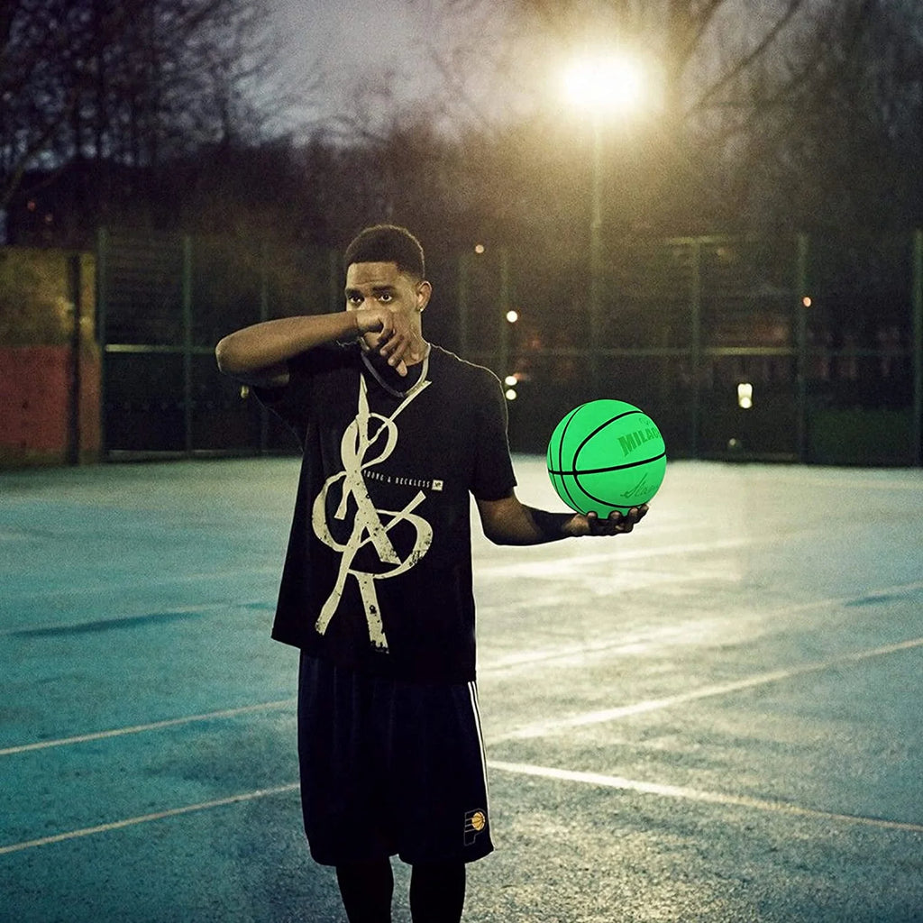 Glow in The Dark Leather Basketball Size 5 / 6 / 7 F35501