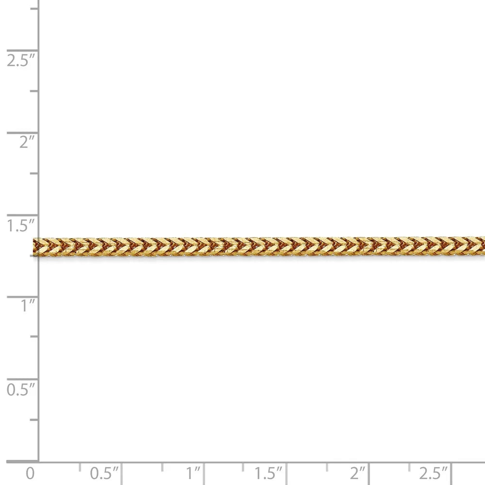 14kt Yellow Gold 2.5mm Franco Chain 20 inch Lobster Clasp F401756