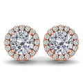 14K Rose Gold Diamond Stud Earrings R83632