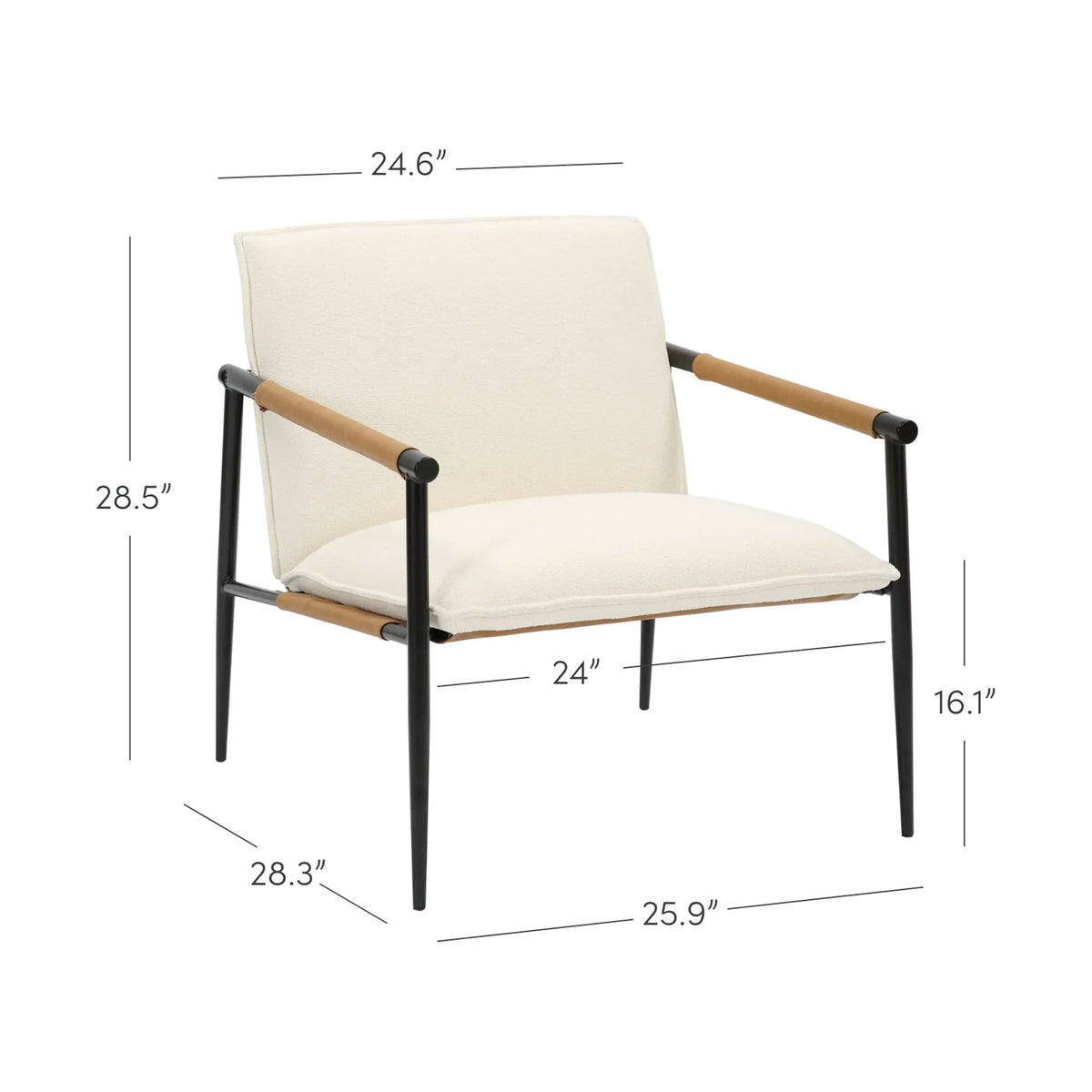 Boucle Accent Chair with Metal Frame U407477
