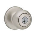 Keyed Entry Knob, Brass, Satin Nickel 3 Pack E321761