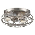 3 - Light 15x22 Caged Dome Flush Mount D789