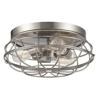 3 - Light 15x22 Caged Dome Flush Mount D789