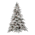 7.5 ft Flocked Utica Tree with 850 Multicolor Lights T51458