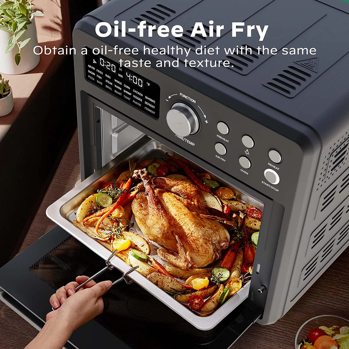 16 Quart 21-in-1 Air Fryer Toaster Oven Combo, 1600W, Black N6756