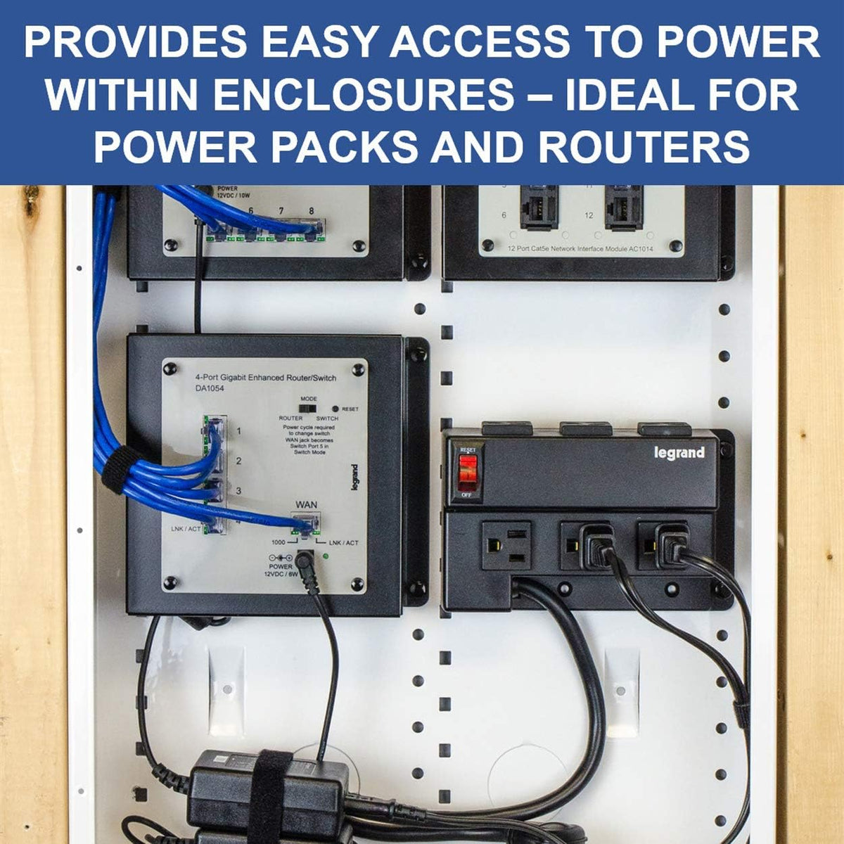 6 Outlets Half Width Power Strip U55939