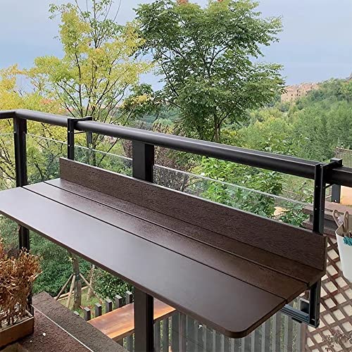 Brown Adjustable Height Folding Bar Table O85228