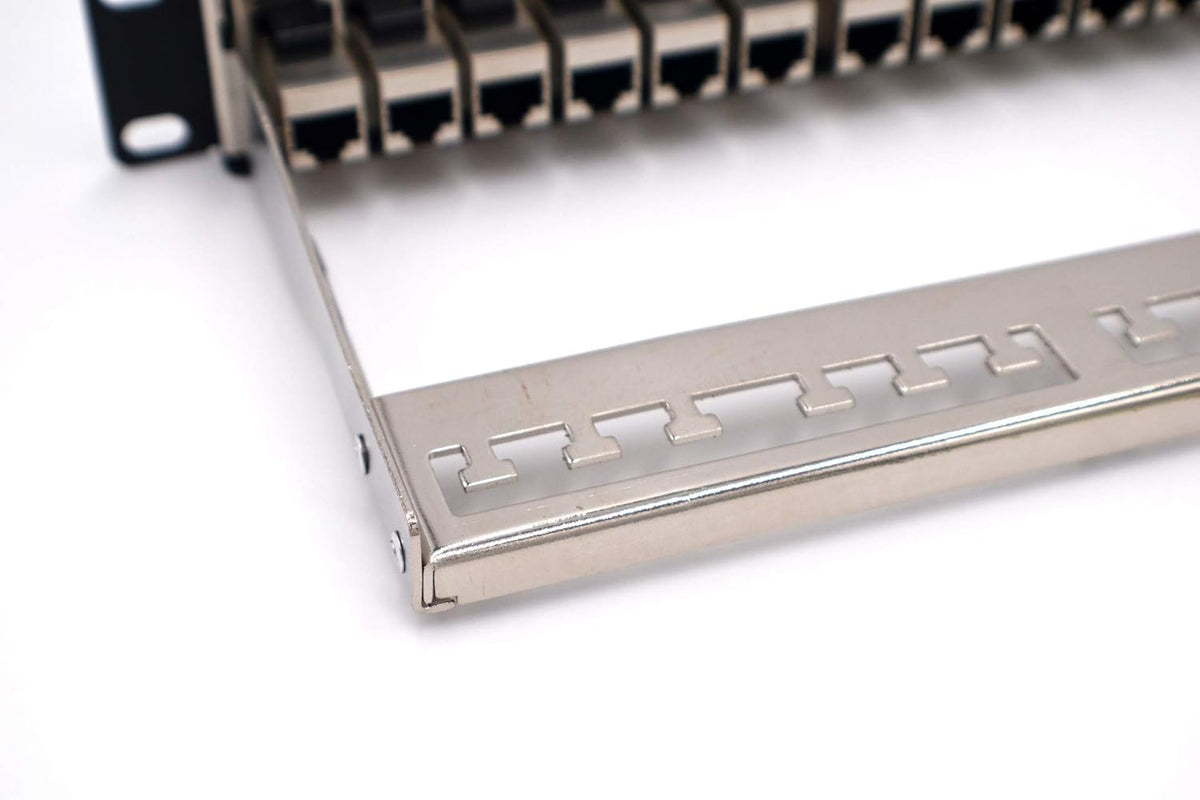 24-Port CAT6A FTP Shielded 1U Patch Panel V6681