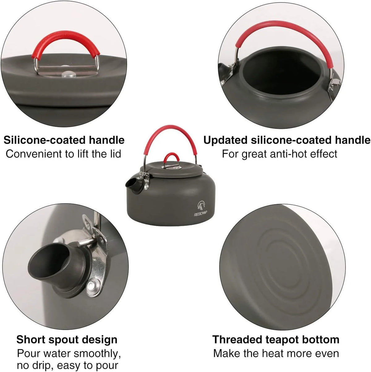 0.8L Small Camping Kettle with Carrying Bag K71985