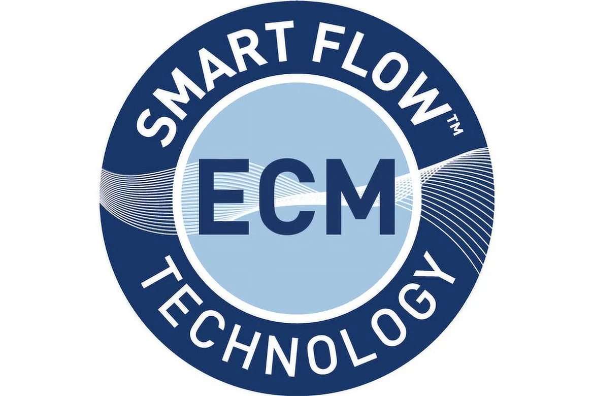DC Fan with ECM motor and Pick-A-Flow 50, 80 or 100 CFM, Built-in Condensation Sensor, ceiling or wall mount, 3-3/8" housing depth N488447