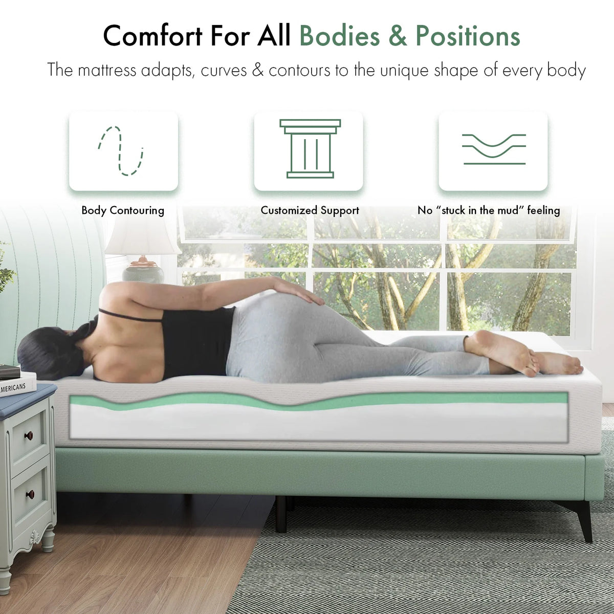 10" Cooling Gel Memory Foam Queen Mattress I4375