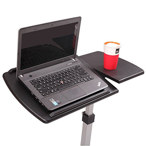 Brown Tilt Top Overbed Table with Wheels K991