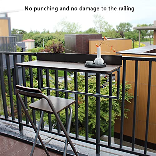 Brown Adjustable Height Folding Bar Table O85228