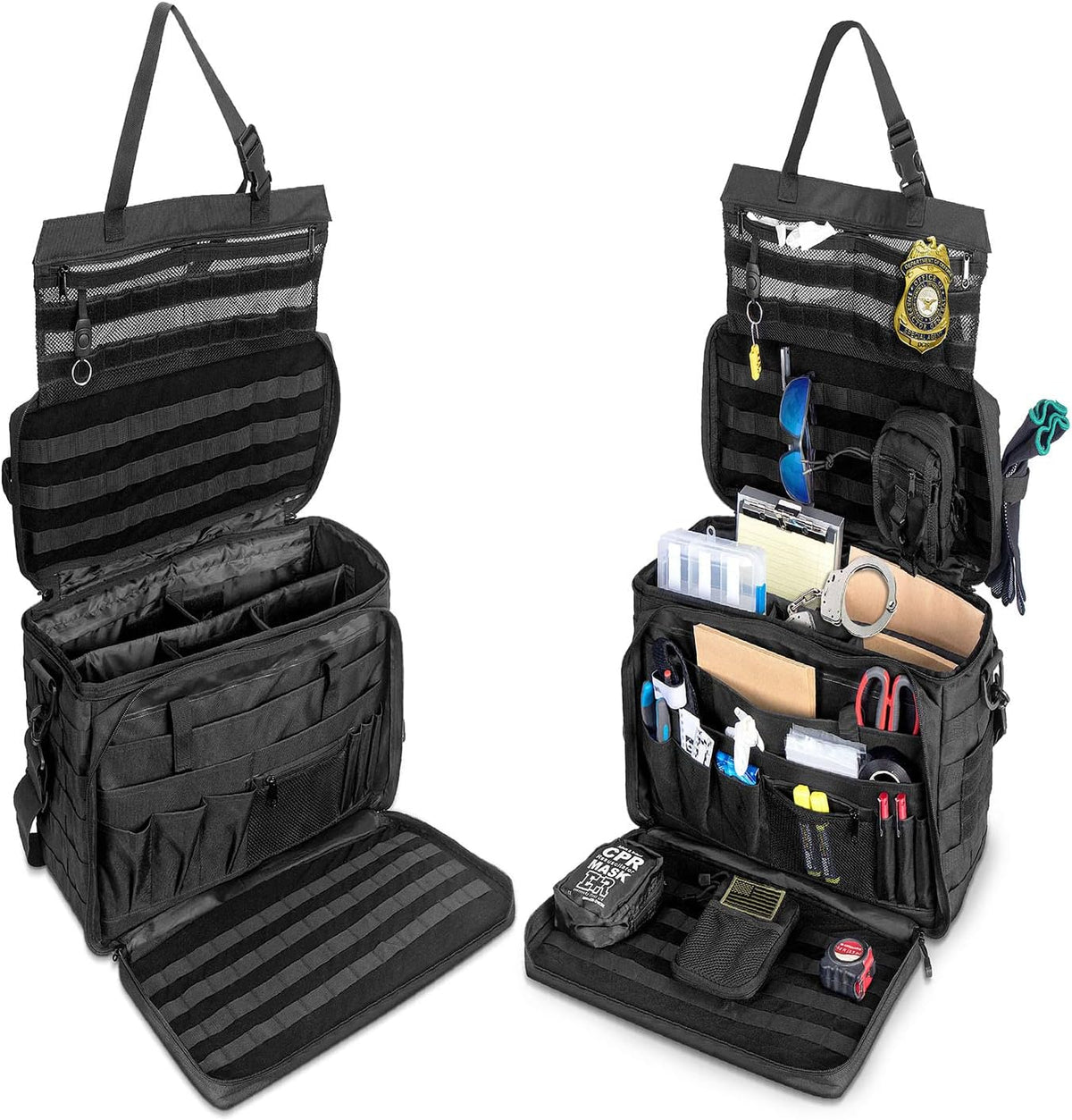 Tactical Bag Car Seat Organizer Range Bag MOLLE Organizer Heavy Duty Water Resistant C707947