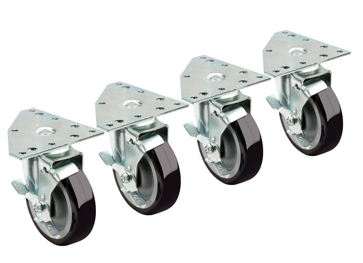 Heavy Duty Plate Caster 5 Wheel Set of 4 K941