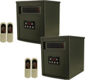 1500W Portable Electric Infrared Quartz Space Heater Black (2 Pack) T820559