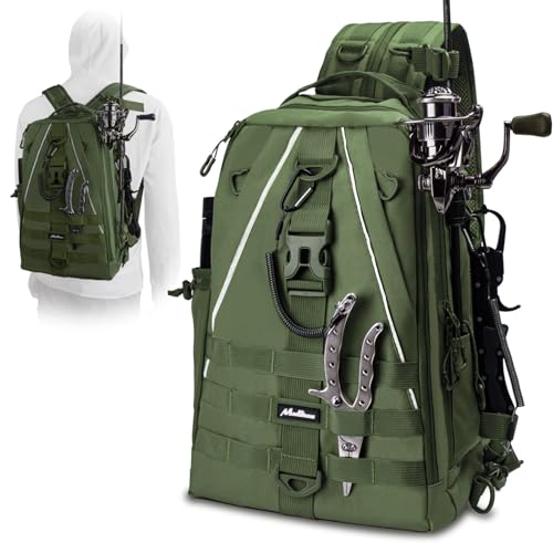 Fishing Tackle Backpack with Rod Holder Q111888