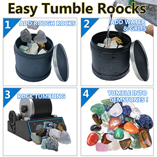 3 LBS Rock Tumbler Grit Set - 4 Step Tumbling Media O567343