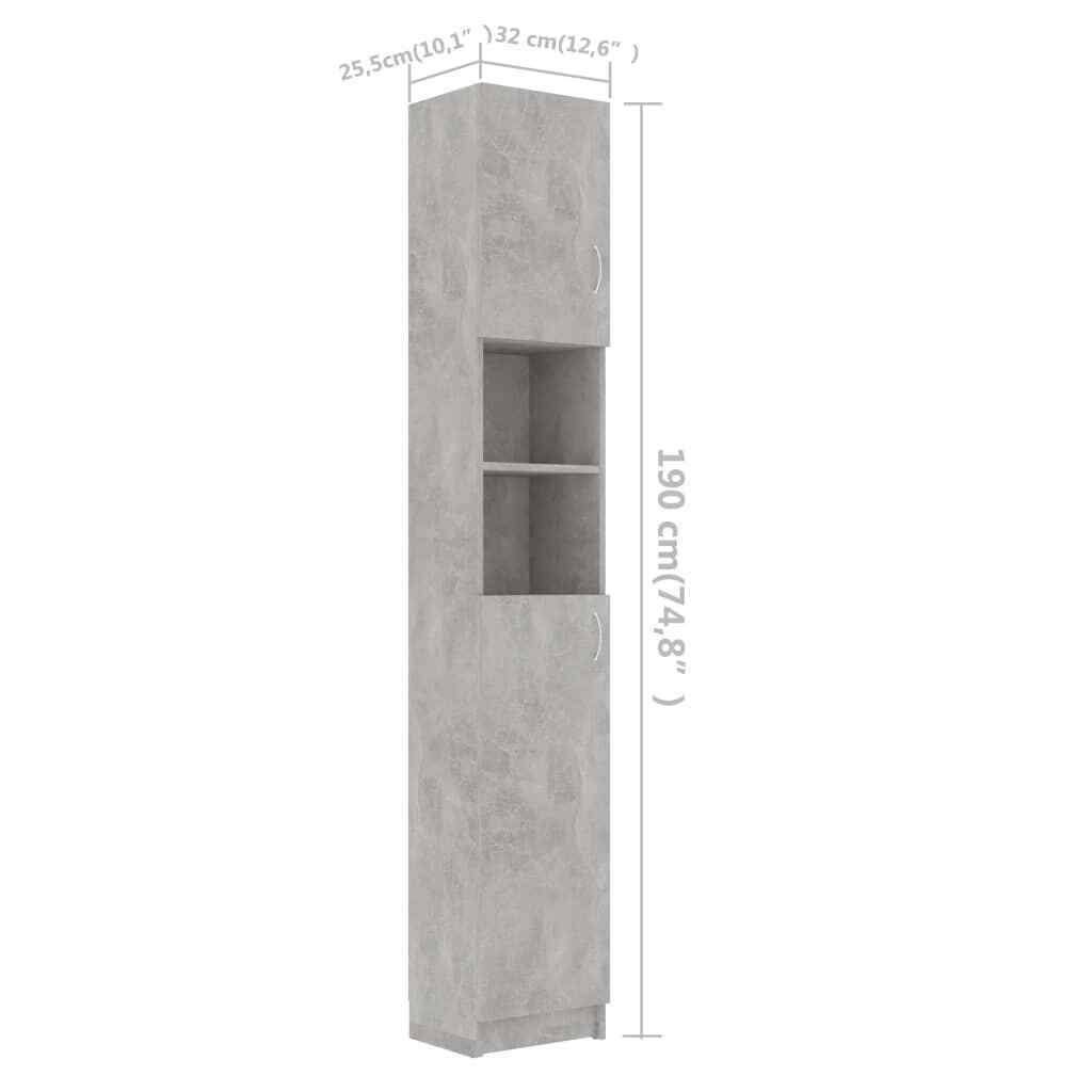 Bathroom Cabinet Concrete Gray Chipboard I33819