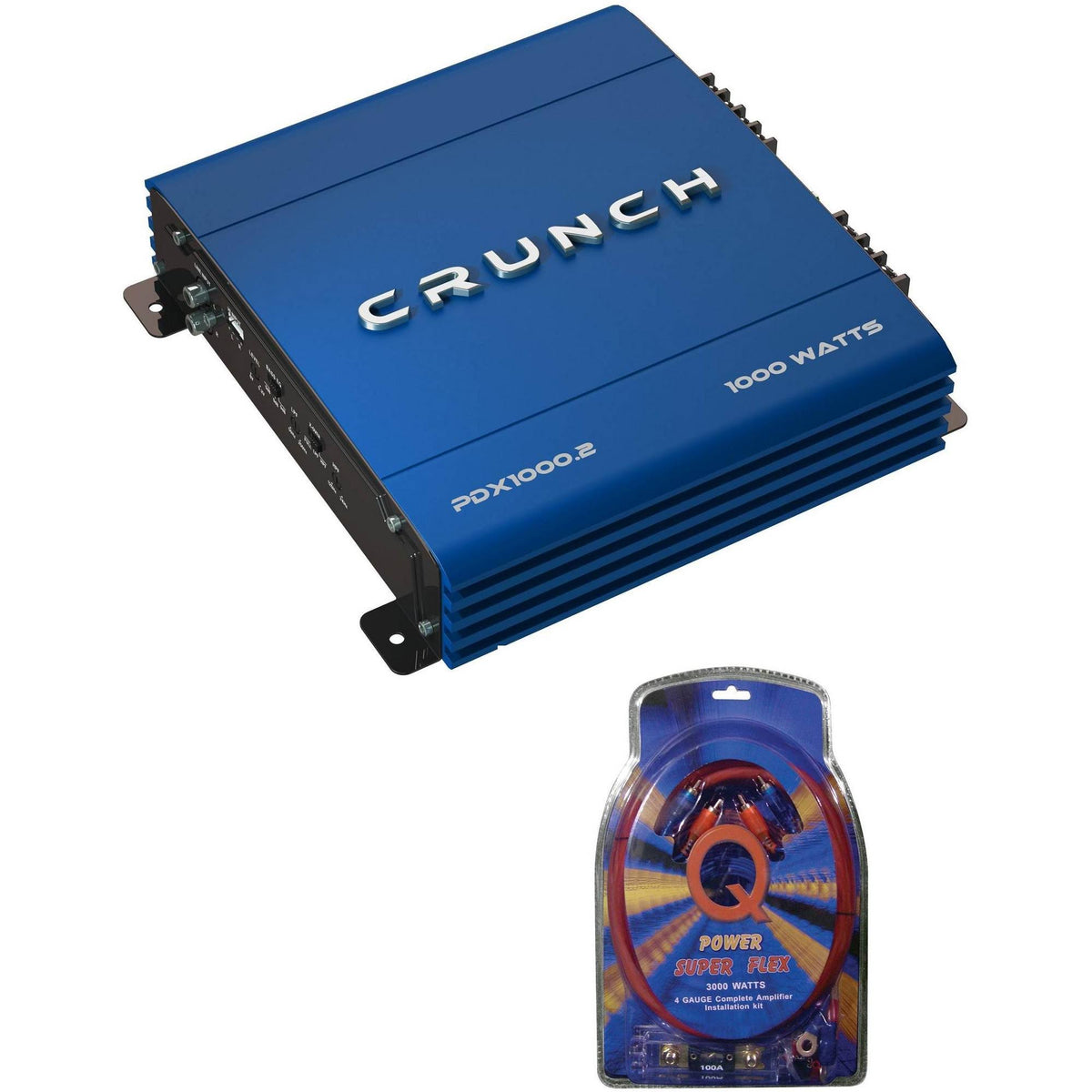 1000W 2 Channel Car Amplifier + 4-Gauge Wiring Kit C157596
