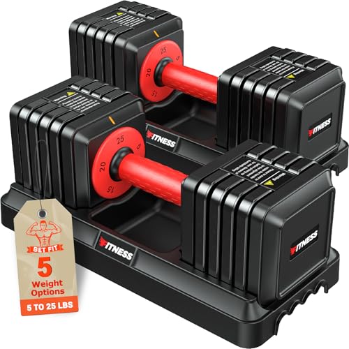 Set of 2 Adjustable Dumbbells with Anti-Slip Texture Handle R272204