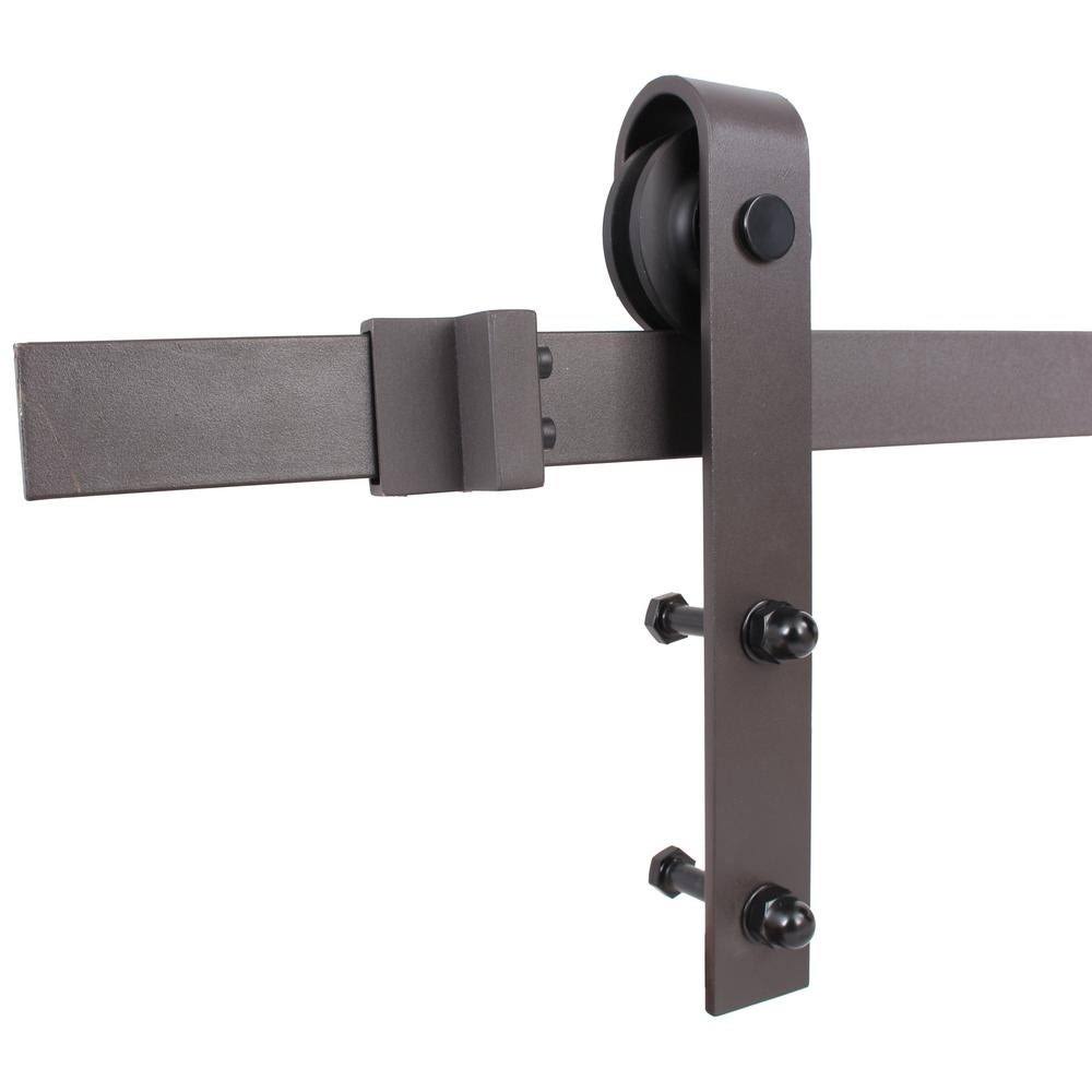 36 in. x 84 in. Light Cream Stained Pine Wood Sliding Barn Door with Hardware Kit E156001