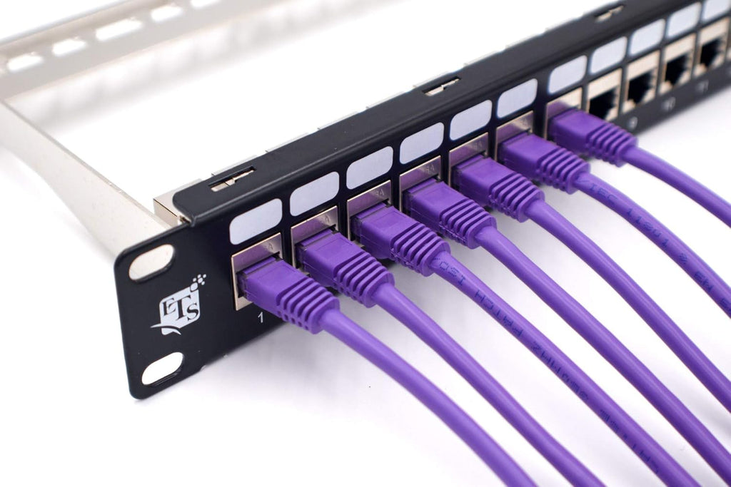 24-Port CAT6A FTP Shielded 1U Patch Panel V6681