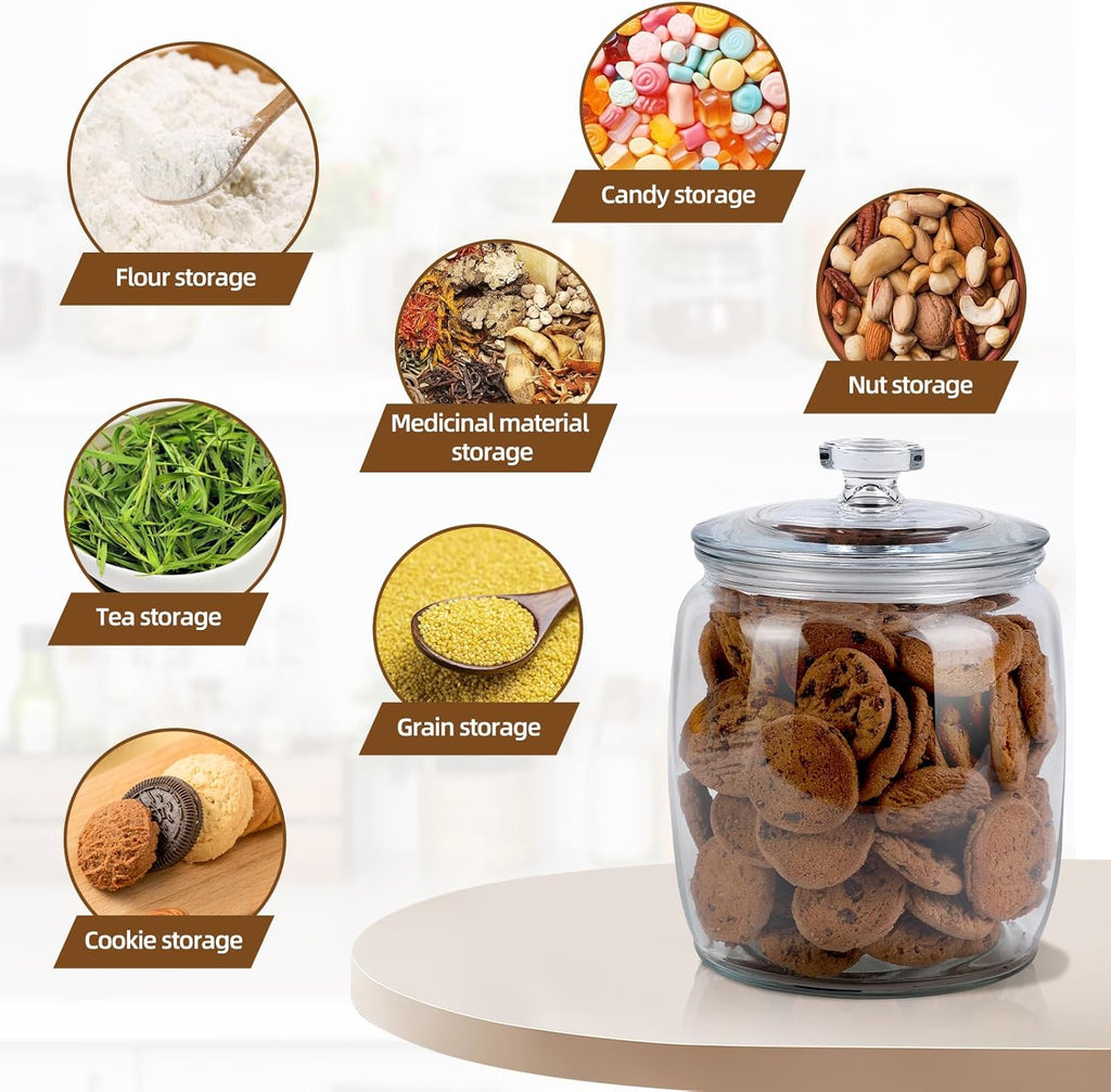 2 Pack 71 oz Glass Jar with Lid W756