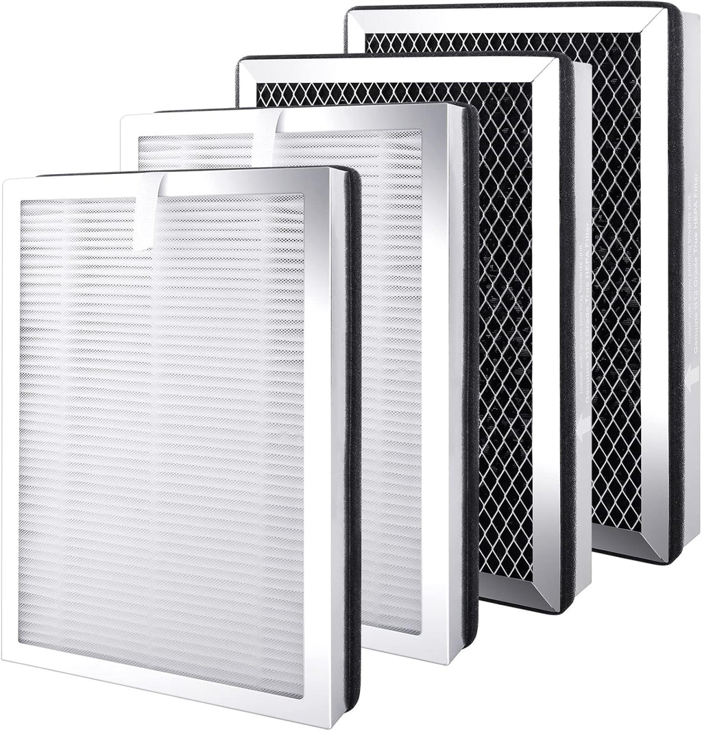 4 Pack H13 True HEPA Activated Carbon Replacement Filters R8271