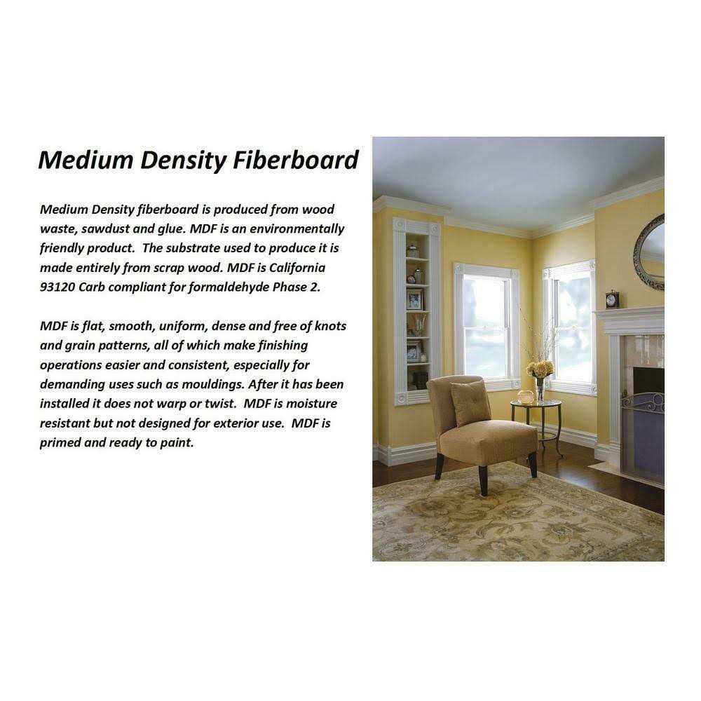 3/4 in. x 3 in. x 8 ft. MDF Fluted Door Casing Moulding Set T7097