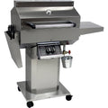 Stainless Steel Propane Gas Grill Head on Stainless Steel Pedestal Cart J5692