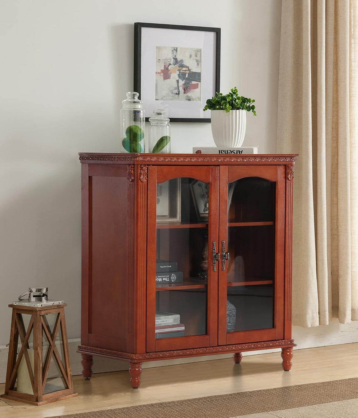 Buffet & Sideboard Storage Cabinet with Glass Doors S358009