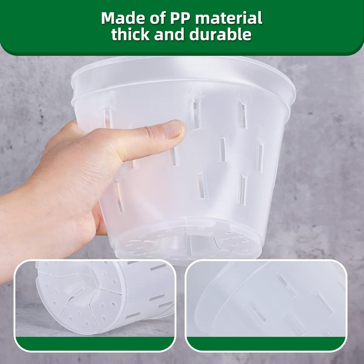 Clear Orchid Pot 6 Inch 5Pack Plastic Planter Y57972