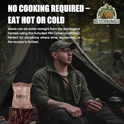 24 Pack MRE Meals Ready to Eat Variety Pack with Flameless Heater L2920
