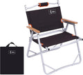 Camping Beach Chair, Heavy Duty Triangular Frame, Easy Folding with Portable Bag and Back Pocket, Dark Brown V650
