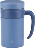 Stainless Tea Tumbler with Handle, 16-Ounce, Prussian Blue M605500