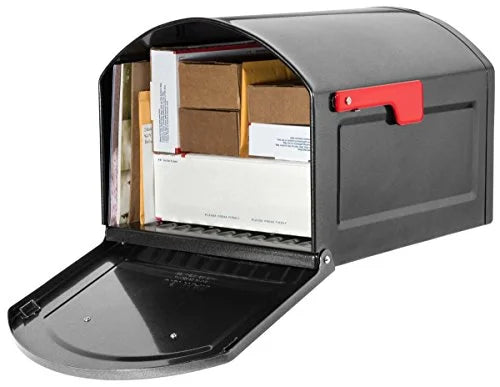 12 x 14 x 18.3 in. Galvanized Steel Post Mounted Mailbox V4618